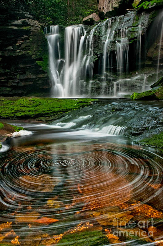 Blackwater Falls State Park Poster featuring the photograph Elakala Fall #1 D30010326 by Kevin Funk