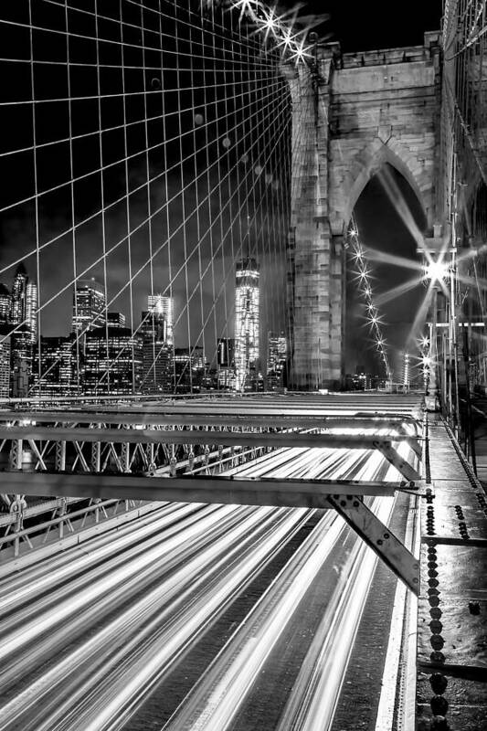 Brooklyn Bridge Poster featuring the photograph Electrify by Az Jackson