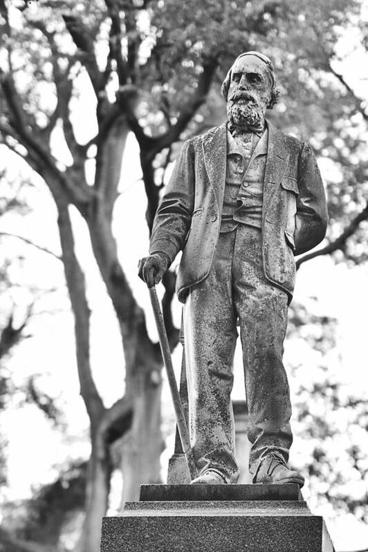 Cemetery Poster featuring the photograph Elmwood Cemetery - Man with Cane by Jon Woodhams