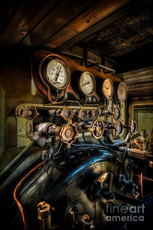 Welsh Highland Railway Poster featuring the photograph Loco Engine Room by Adrian Evans