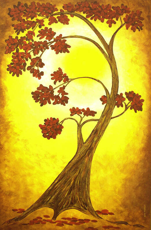 Modern Poster featuring the painting Etheral Tree III by Herb Dickinson