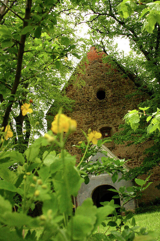 Evangelical Poster featuring the photograph Evangelical stone chapel in Transylvania by Emanuel Tanjala