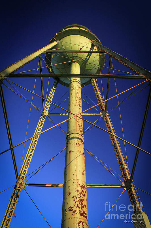 Reid Callaway Water Tower Art Poster featuring the photograph Faithful Mary Leila Cotton Mill Water Tower Art by Reid Callaway