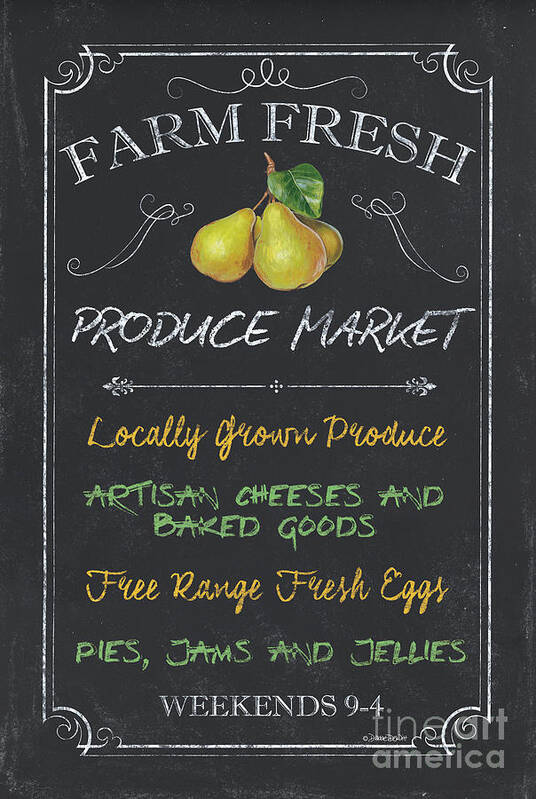 Farm Poster featuring the painting Farm Fresh Produce by Debbie DeWitt