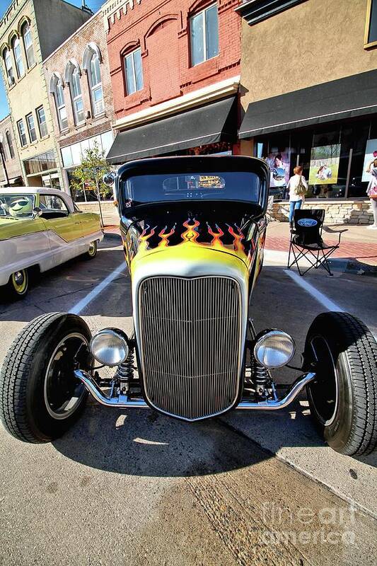 Street Rod Poster featuring the photograph Fast Flames by Jimmy Ostgard