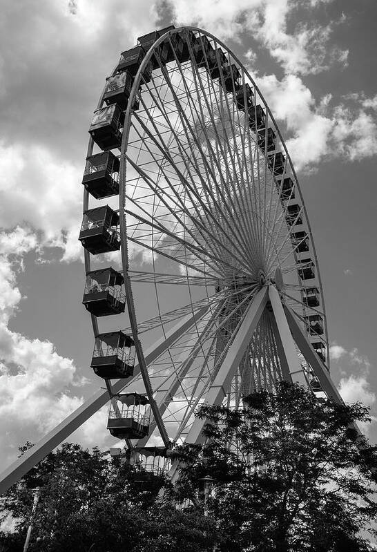 Chicago Poster featuring the photograph Ferris Wheel - Navy Pier by John Roach