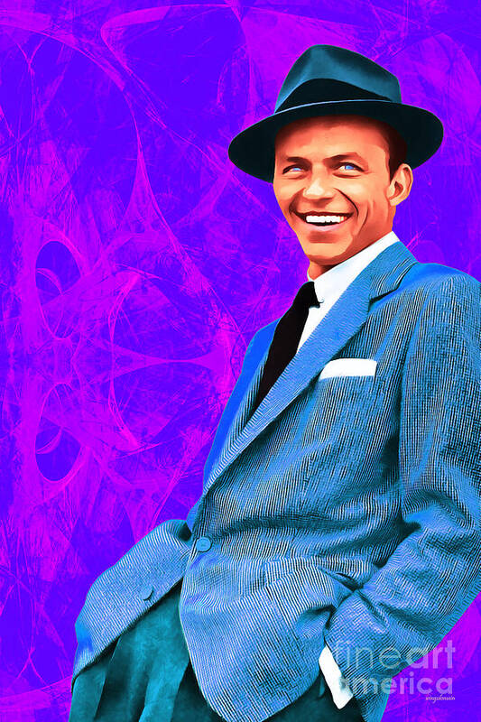 Wingsdomain Poster featuring the photograph Frank Sinatra Old Blue Eyes 20160922v3 by Wingsdomain Art and Photography