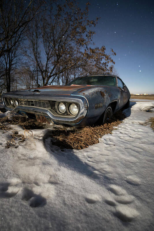 Abandoned Poster featuring the photograph Frozen Road Runner by Aaron J Groen