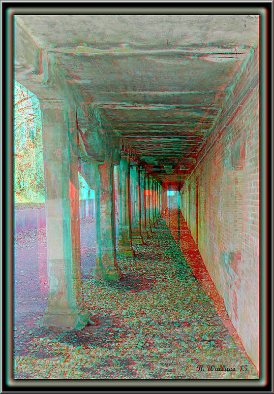3d Poster featuring the photograph Ft. Howard Pk- Tunnel Effect - Use Red-Cyan 3D Glasses by Brian Wallace