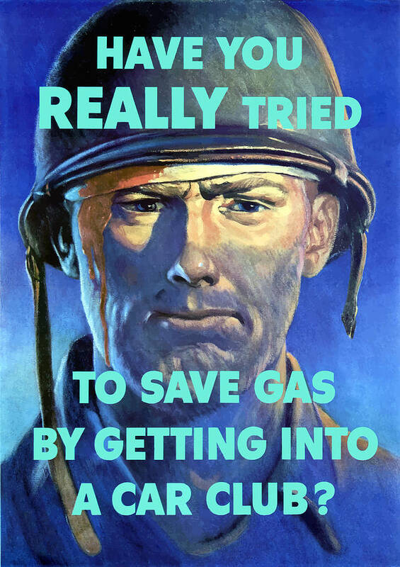 Wounded Soldier Poster featuring the painting Gas Conservation WW2 Poster by War Is Hell Store