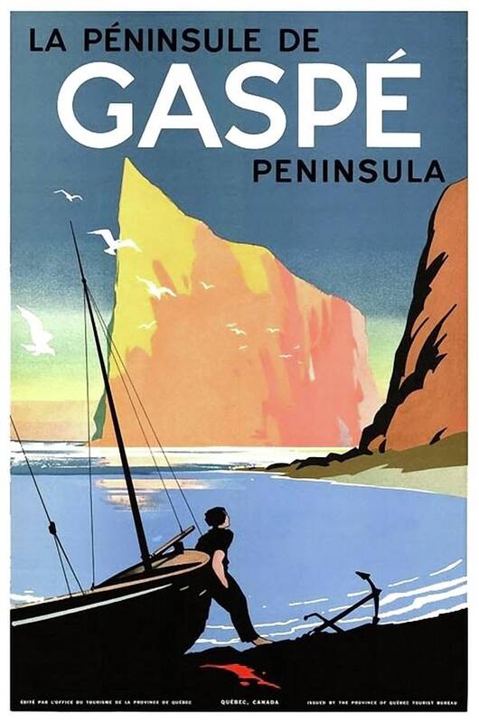 Gaspe Poster featuring the painting Gaspe Peninsula, coast, Canada by Long Shot