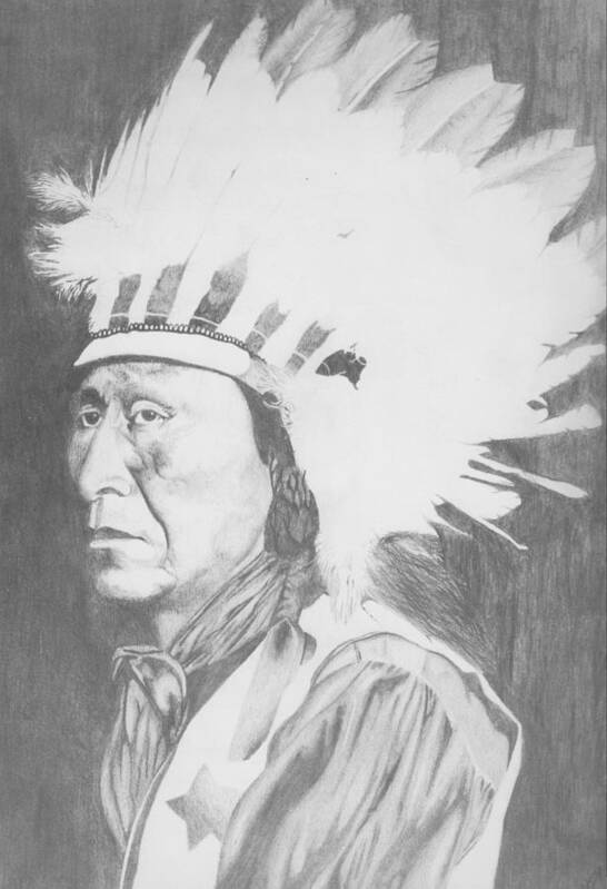Geronimo Poster featuring the drawing Geronimo by Brian Kinney
