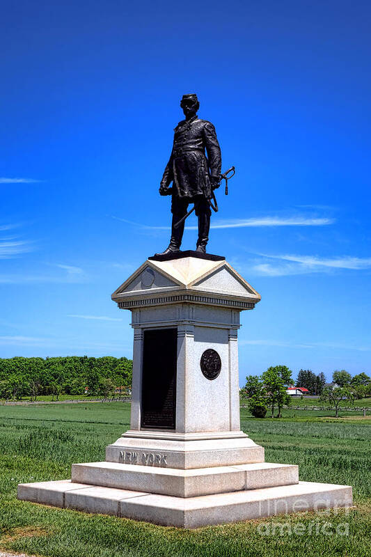 Gettysburg Poster featuring the photograph Gettysburg National Park Abner Doubleday Memorial by Olivier Le Queinec