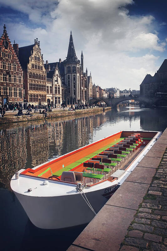 Ghent Poster featuring the photograph Ghent by Boat by Carol Japp