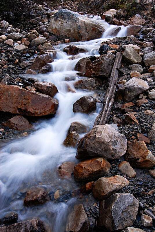 Glacial Stream Poster featuring the photograph Glacial Stream by Larry Ricker