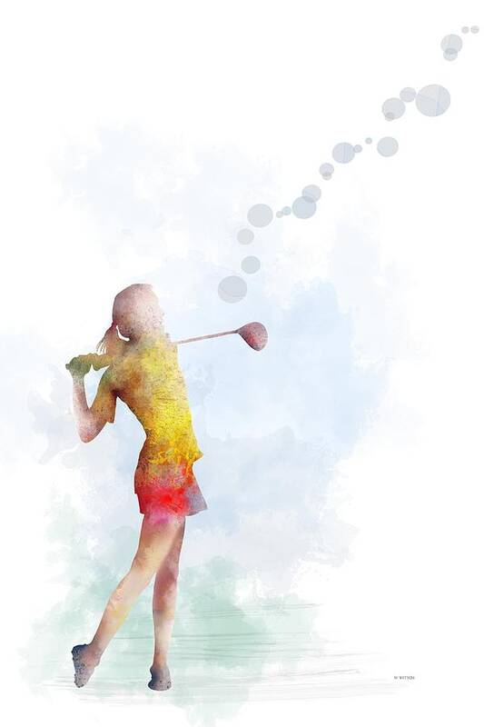 Sport Poster featuring the digital art Golfer by Marlene Watson