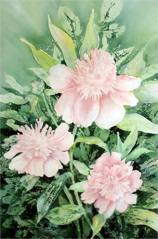 Flower Painting Poster featuring the painting Grandmother's Garden by Pamela Lee