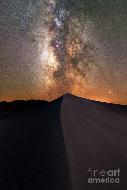 Great Sand Dunes Poster featuring the photograph Great Sand Dunes Milky Way by Michael Ver Sprill