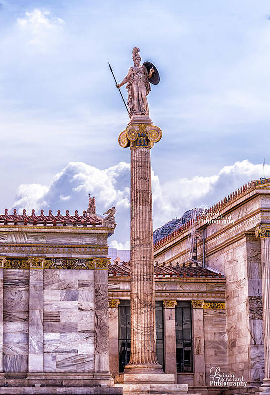 Athens Poster featuring the photograph Greek God by Linda Constant