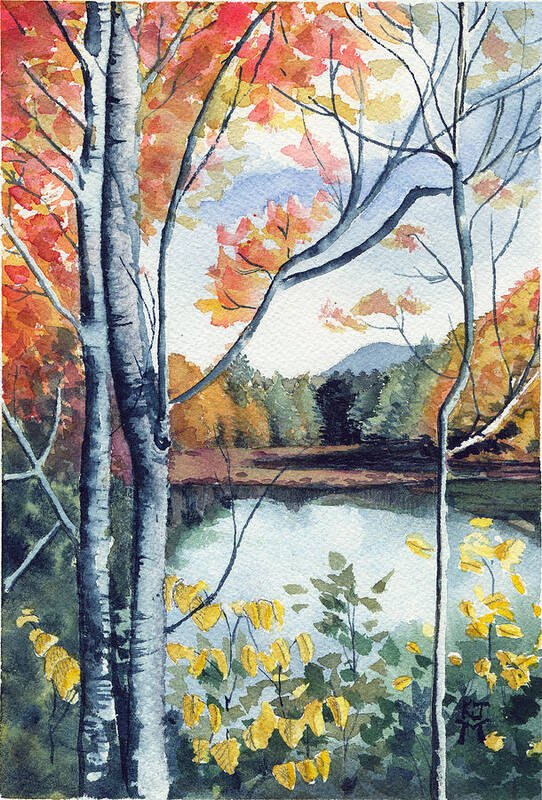 The Greenbriar River Wv Poster featuring the painting Greenbriar River, WV 2 by Katherine Miller