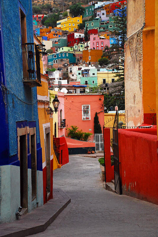 Skip Hunt Poster featuring the photograph Guanajuato Lane by Skip Hunt