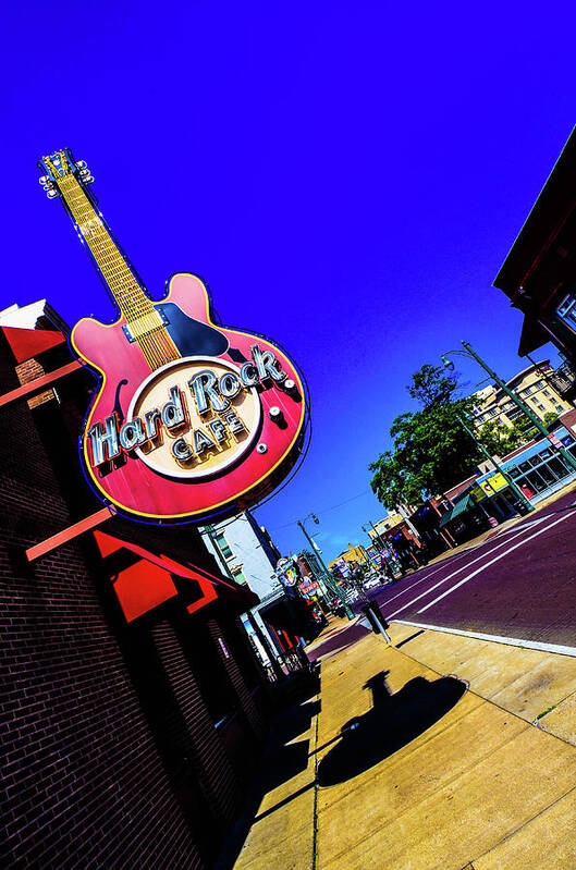 Memphis Poster featuring the photograph Hard Rockin on Beale by D Justin Johns