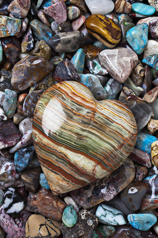 Stone Poster featuring the photograph Heart Stone by Garry Gay