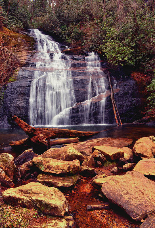 Waterfall Poster featuring the photograph Helton Falls 003 by George Bostian