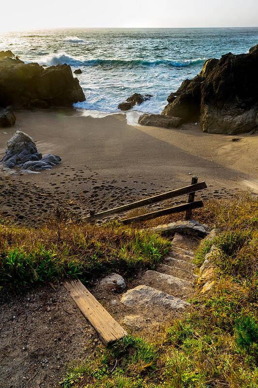 Point Lobos Poster featuring the photograph Hidden Beach by Derek Dean