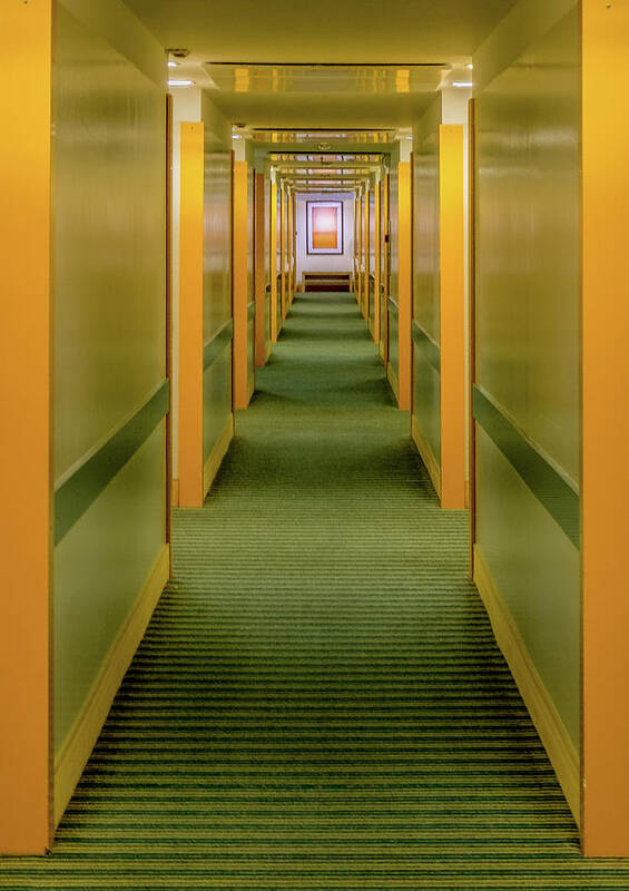 Hilton Poster featuring the photograph Down the Hallway by Georgette Grossman