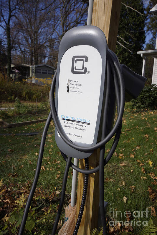 Energy Efficiency Poster featuring the photograph Home Electric Car Charge Station by Blair Seitz