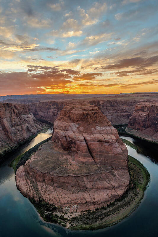 Sunset Poster featuring the photograph Horseshoe Bend by Chuck Jason