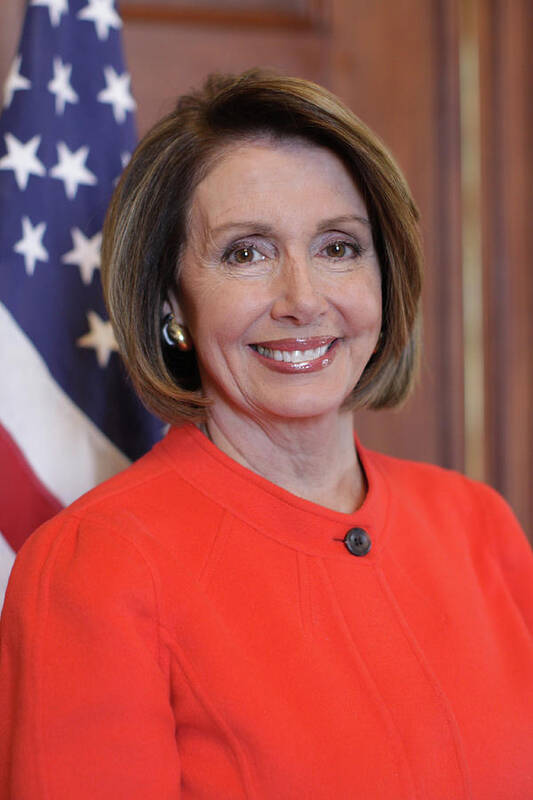 Speakers Of The United States House Of Representatives Poster featuring the painting House Speaker Nancy Pelosi of California by Celestial Images