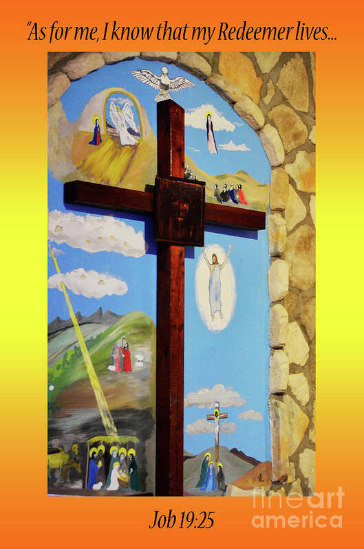 Scripture Poster featuring the photograph I know my Redeemer lives by Debby Pueschel