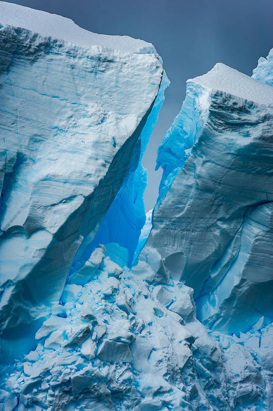 Ice Poster featuring the photograph Icefall - Antarctica Iceberg Photograph by Duane Miller