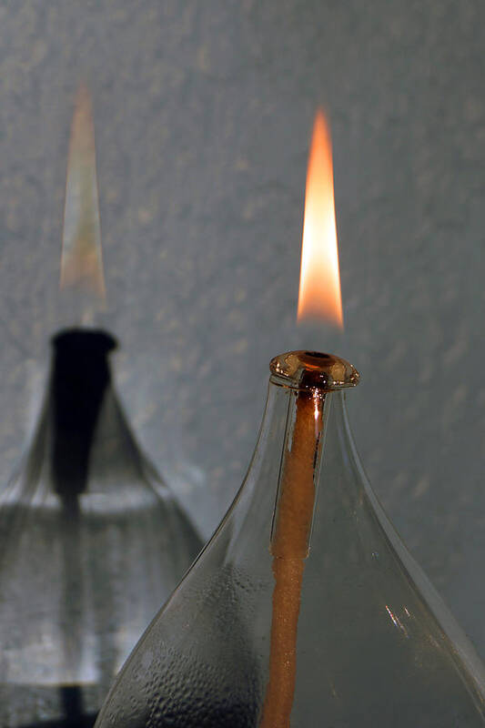 Oil Lamp Poster featuring the digital art Impossible Shadow Oil Lamp by Jana Russon