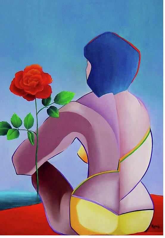 Figurative Poster featuring the painting In Full Bloom by Karin Eisermann