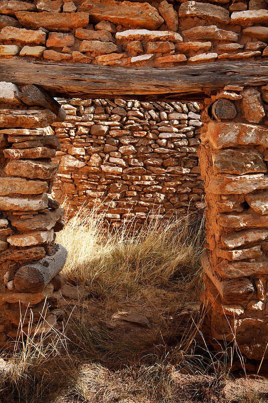 New Mexico Poster featuring the photograph Indian Ruins Doorway by Matt Suess