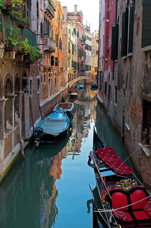 Venice Italy Poster featuring the photograph Intimate Canal - Venice, Italy by Denise Strahm