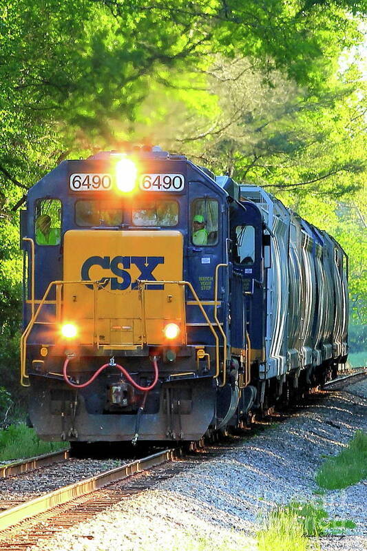 Reid Callaway Train And Track Poster featuring the photograph Iron Age Engineers CSX Locomotive Art by Reid Callaway
