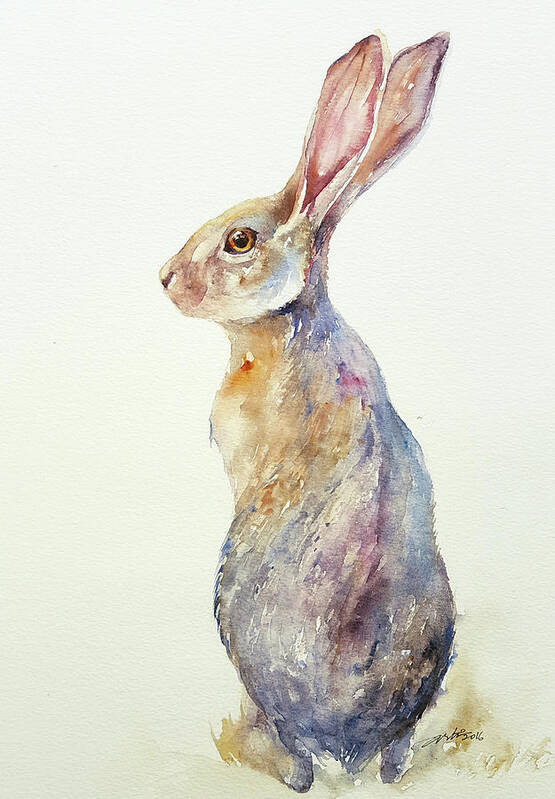 Rabbit Poster featuring the painting Jack Rabbit by Arti Chauhan