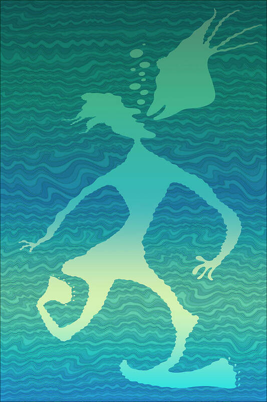 Water Weather Storms And The Sea Poster featuring the digital art Jacques Cousteau by Becky Titus