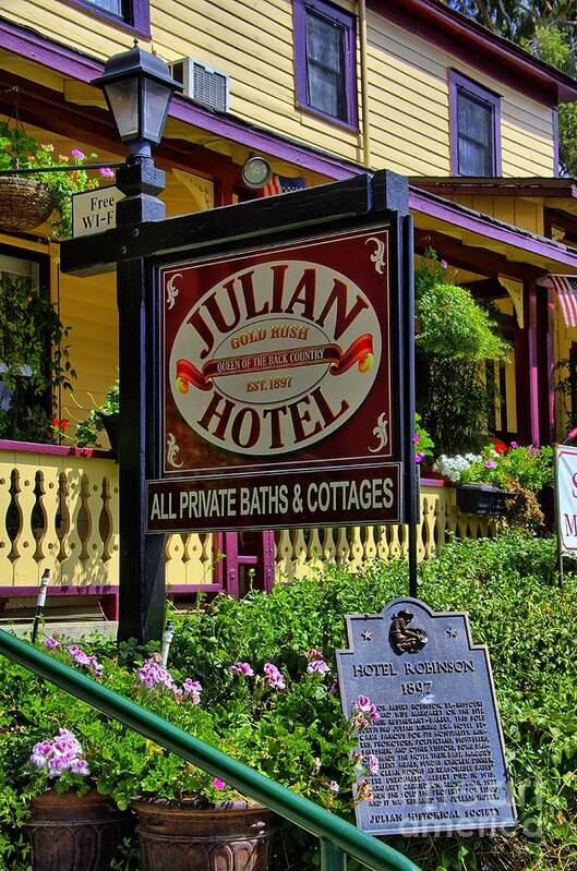 Julian Poster featuring the photograph Julian Gold Rush Hotel Bed and Breakfast by Alex Morales