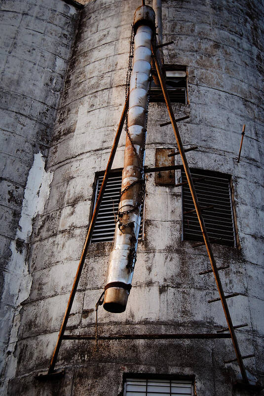 Train Poster featuring the photograph Katy Rice Silos 2 by Nathan Little