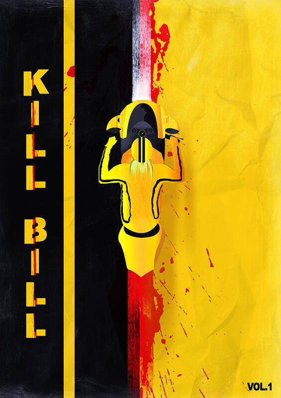 Kill Bill Poster Poster featuring the digital art Kill Bill minimalistic alternative movie poster by IamLoudness Studio
