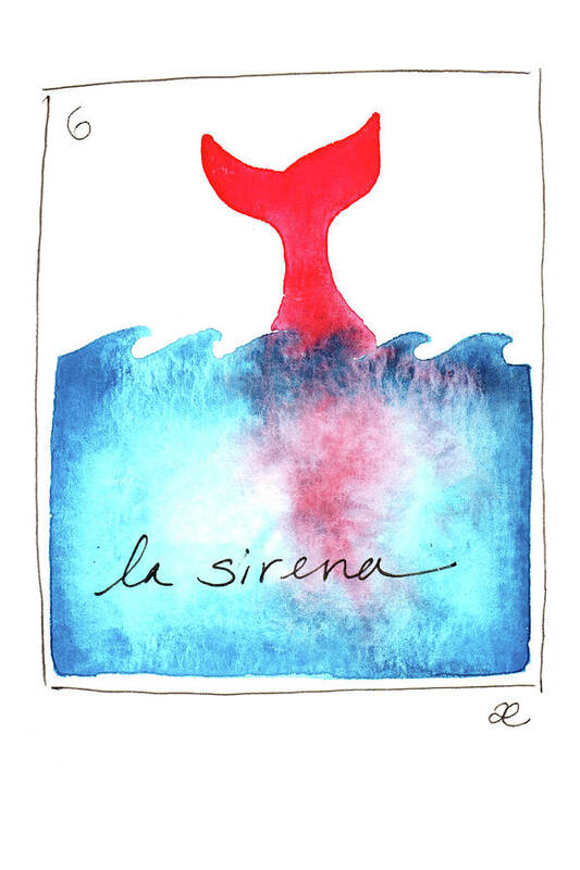 Art Poster featuring the painting La Sirena by Anna Elkins