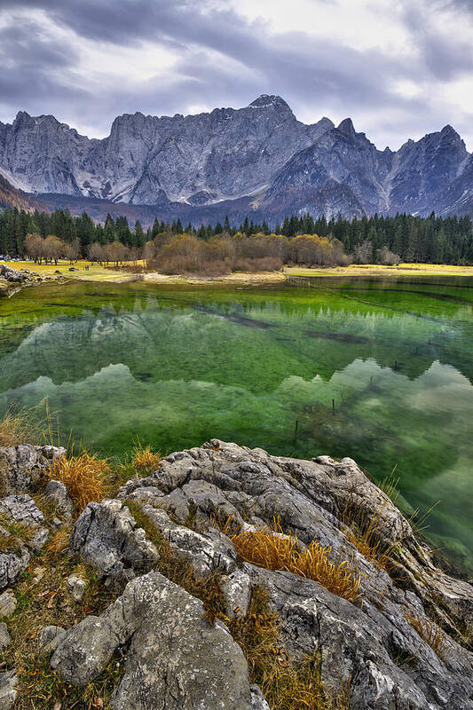 Mountain Poster featuring the photograph Lake Fusine by Ivan Slosar