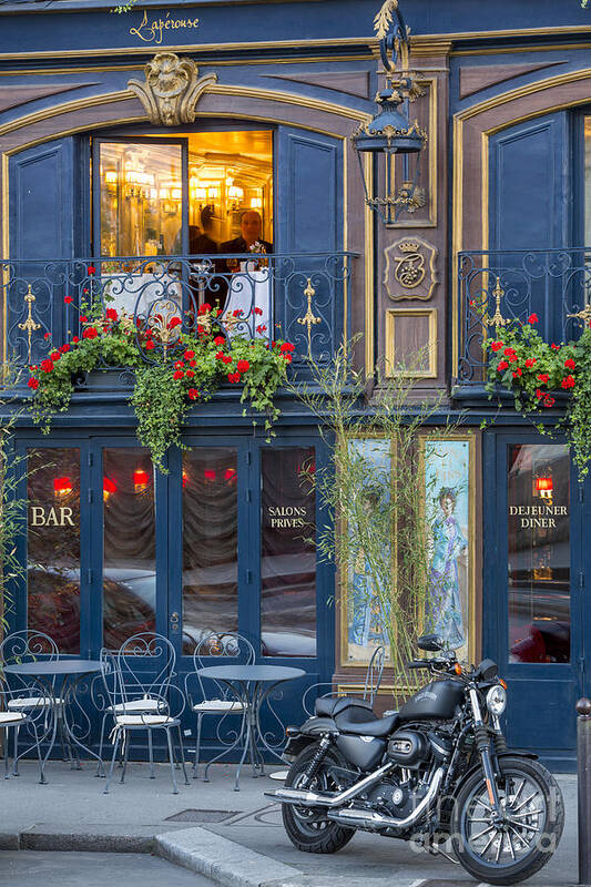 Paris Poster featuring the photograph Laperouse Restaurant Cafe - Paris France by Brian Jannsen