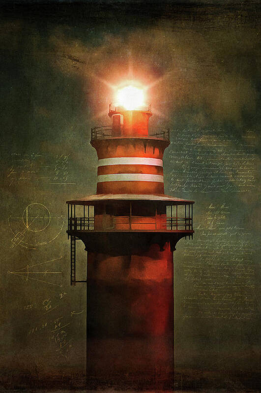 Cloud Poster featuring the painting Lighthouse by Jan Keteleer