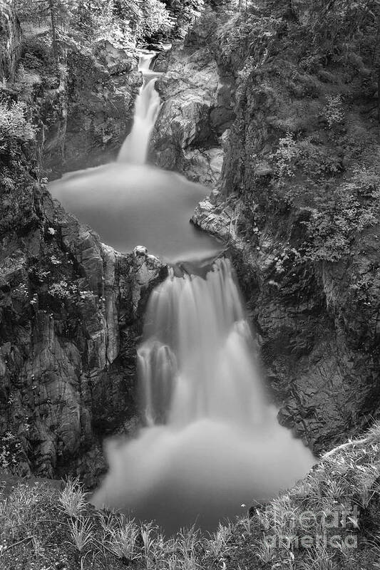 Waterfall Poster featuring the photograph Little Qualicum Falls by Inge Riis McDonald